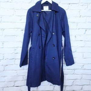 Old Navy Midi Navy Trench Coat